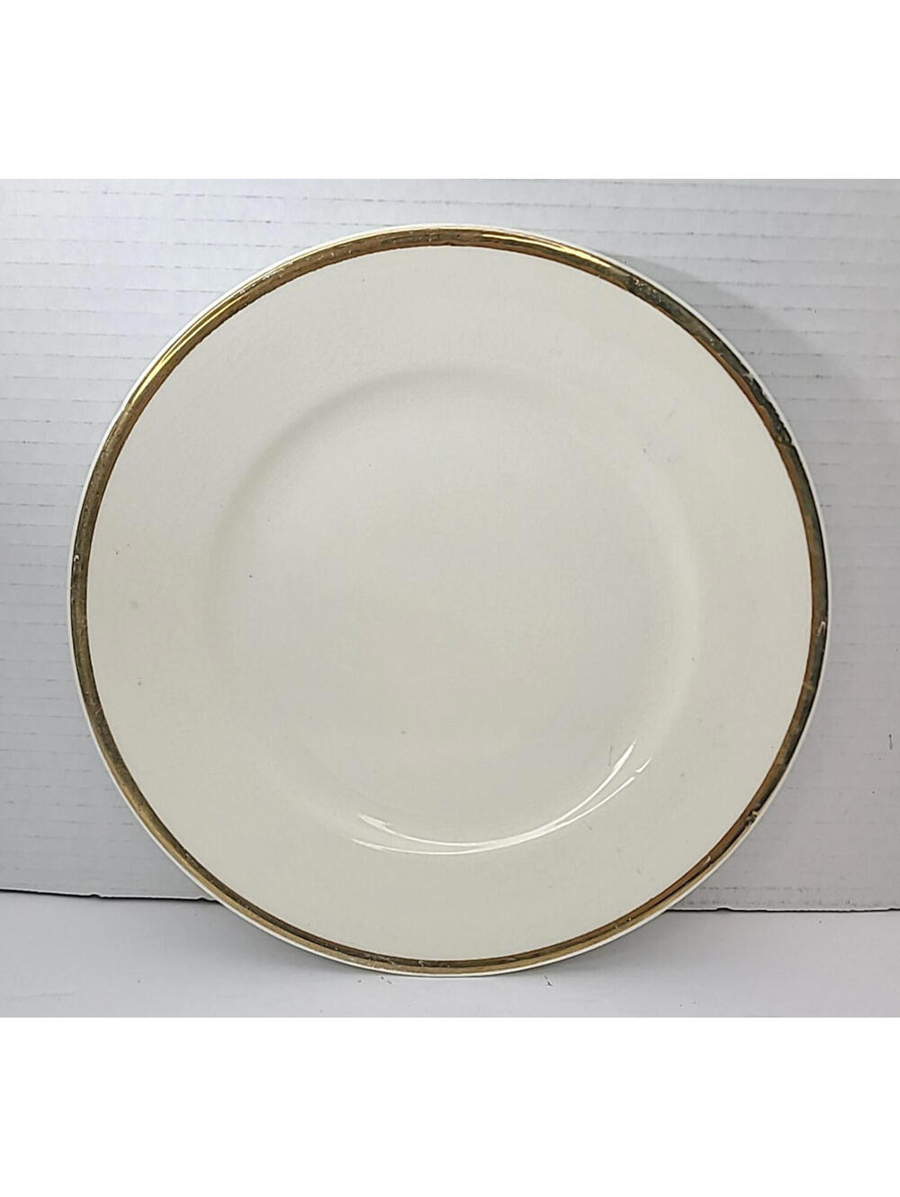 Antique Homer Laughlin Eggshell And Gold Rim 19 N 5  9" Dinner Plate